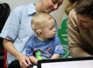 Ethan heard his parents for the first time