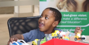 Thoriso hearing his first sounds