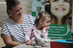 Leah show us her Cochlear Implant