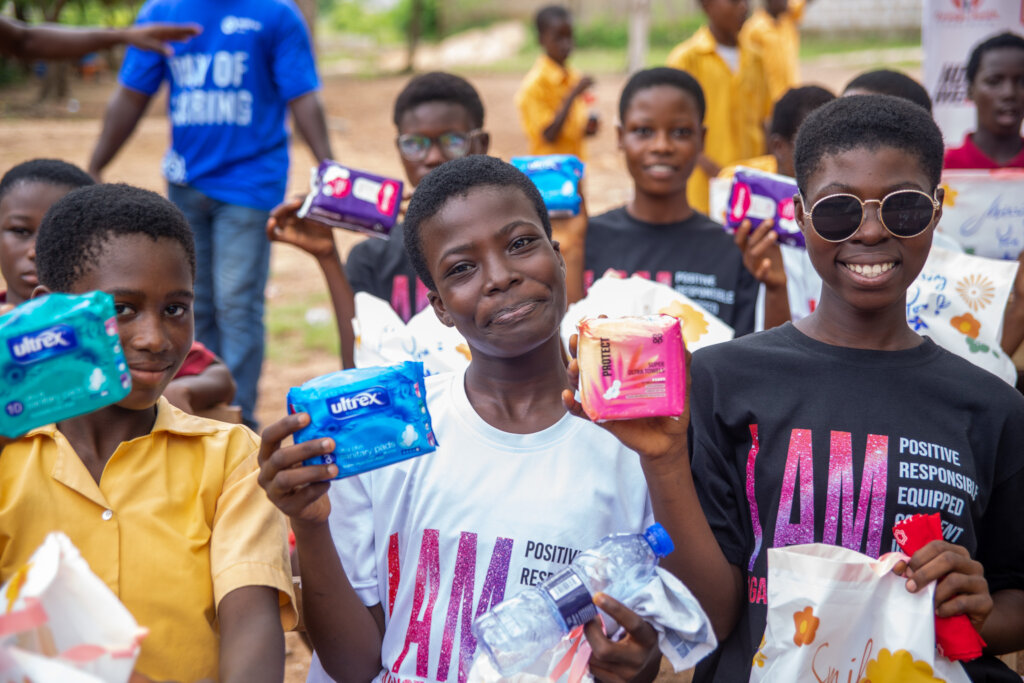 Sanitary Pads for 200 School Girls at Tinkong