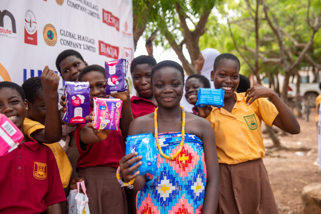 Sanitary Pads for 200 School Girls at Tinkong