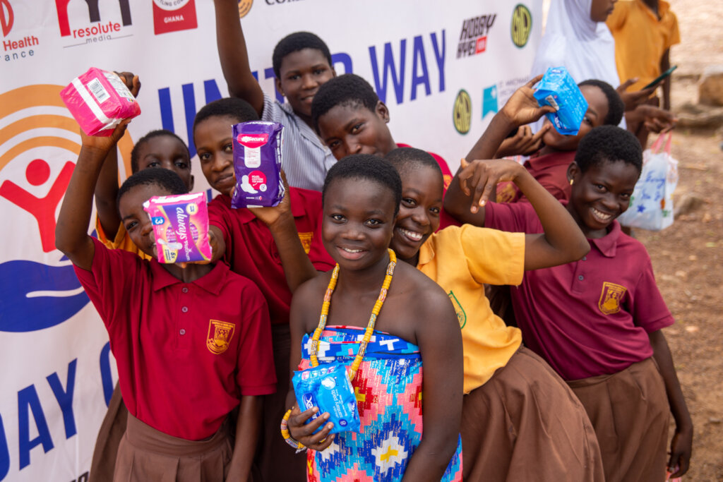 Sanitary Pads for 200 School Girls at Tinkong