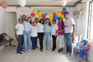 Volunteers with our team