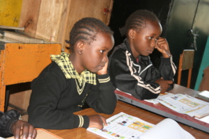 Students attend a reading program session
