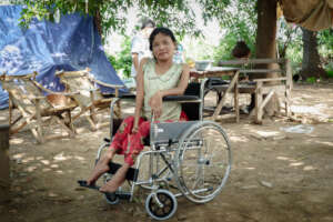 Provision of wheelchair by implementing partner