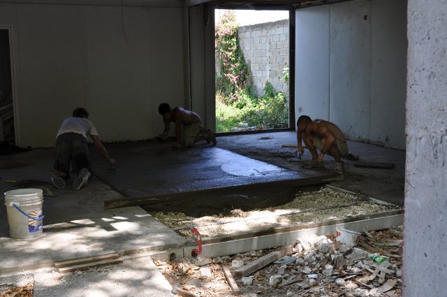 Laying Concrete Floor