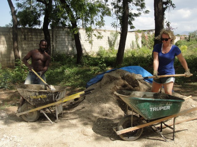 Volunteers at work