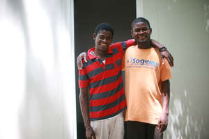 Omel (right) and his brother Donald (left)