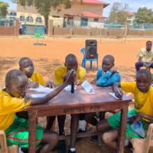 Competitors during a quiz competition session