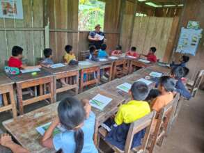 In science club, children learn about the forest.