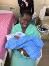 Elizabeth and her baby Adriel