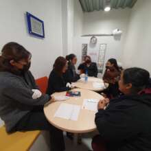 Participants collaborate in group activities