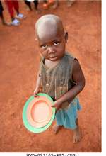 Children getting food