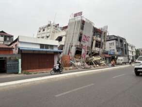Collapsed buildings in Mandalay
