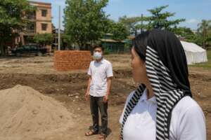 Tents being removed from the displacement camps
