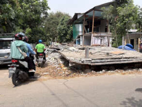 Brick buildings collapsed like a pancake
