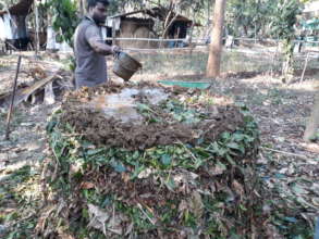 Preparation of compost pile (Gudalur)