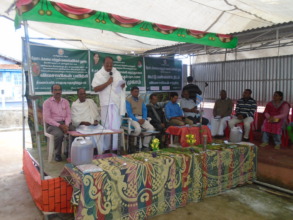 Village Head and ET's Organic Farmer addressing