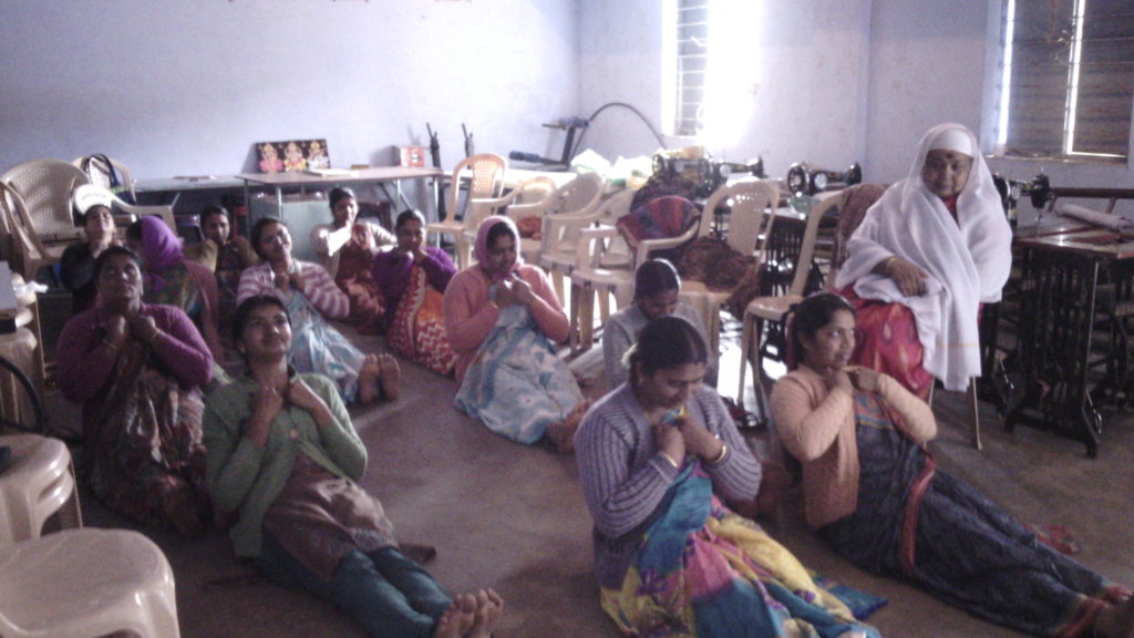 Yoga under gaze of an elder, machines to be used