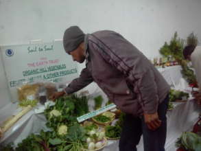 Display of organic products by ET's Farm Manager
