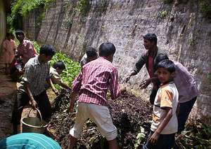 Children from the Nundhala school eco-club making