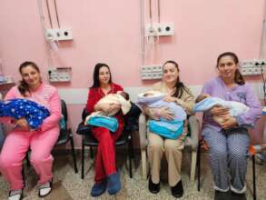 NICU moms with their babies