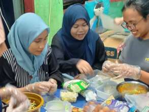 Hands-on practice of healthier cooking