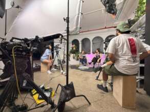 PATHS interview filming in NYC