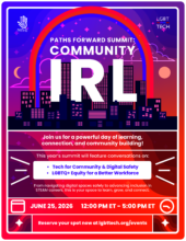 PATHS Forward Summit: Community IRL Event Flyer