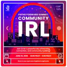 PATHS Forward Summit: Community IRL Event Flyer