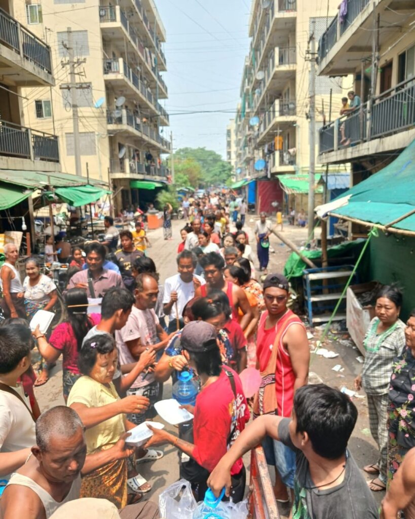 Myanmar earthquake emergency food relief