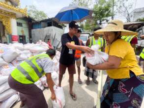Myanmar earthquake emergency food relief