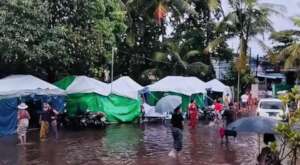 Landslides and rains have led to flooding