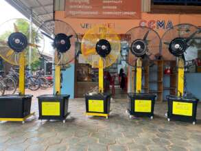 Fans are installed for students