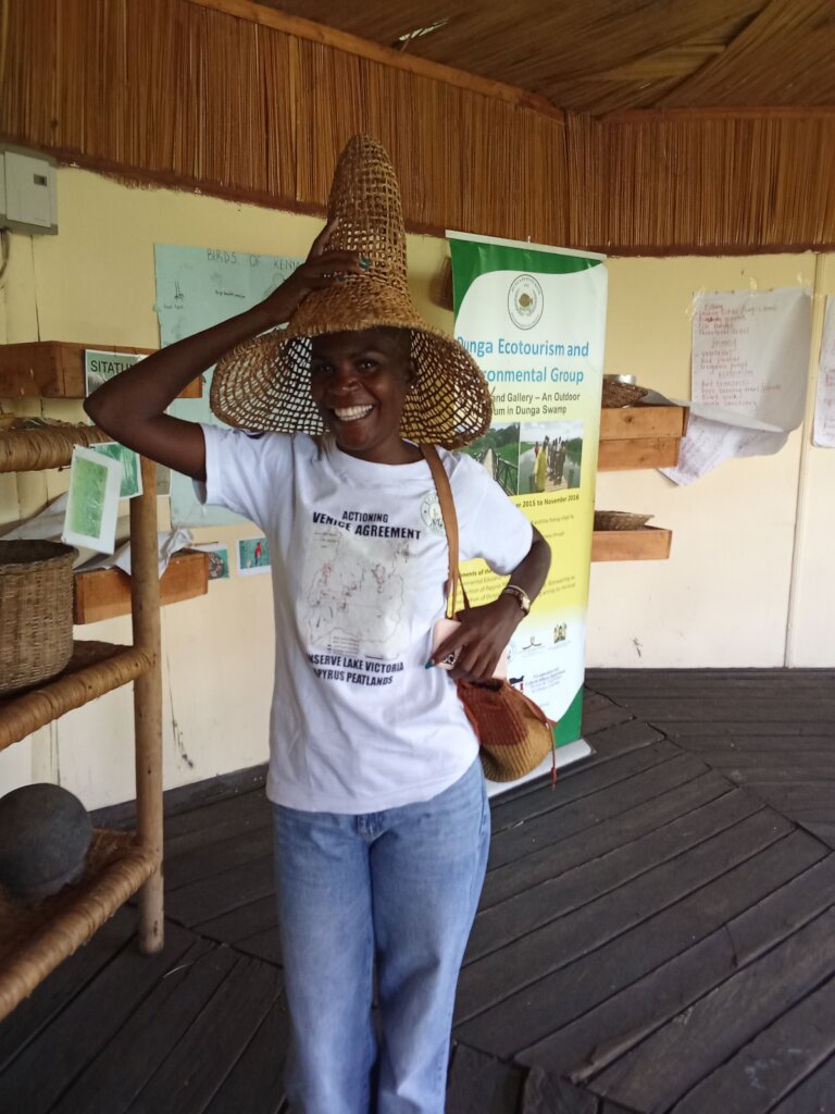 Dunga BMU Member Modelling Traditional Fish Trap
