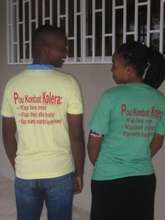 Two Cholera Rally Post Workers
