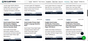 A screen grab of the academic repository subpage