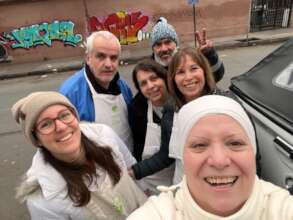 The team and volunteers