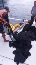 REMOVING GHOST NETS LEAVE BY INDUSTRIAL FLEETS