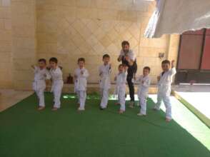 Students playing Karate