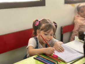 Children studying in the kindergarten