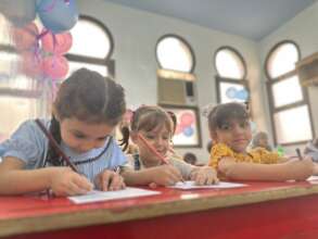 Children studying in the kindergarten