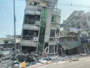 Destruction photographed by NP team after quake