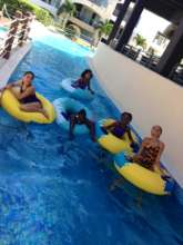 Enjoying the pools!