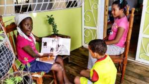 Kenia, age 12, volunteers at local preschool