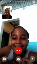 Volunteer Keara with Mariposa Miranda