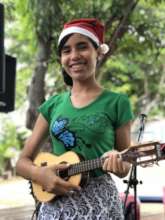 Detiny and her ukulele