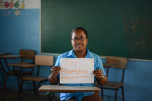 Local school director Miguelina: "I am a teacher"