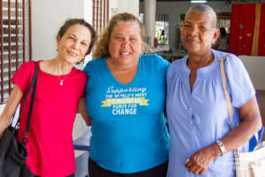 Julia Alvarez and Margo S. w/Executive Director