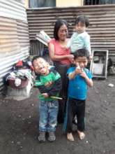 Francisca with Pedro (left) and his siblings